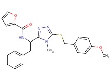N-(1-{5-[(4-methoxybenzyl)thio]-4-methyl-4H-1,2,4-triazol-3-yl}-2-phenylethyl)-2-furamide