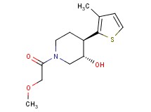 (3S*,4R*)-1-(methoxyacetyl)-4-(3-methyl-2-thienyl)piperidin-3-ol