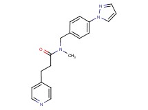 N-methyl-N-[4-(1H-pyrazol-1-yl)benzyl]-3-(4-pyridinyl)propanamide