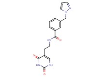 N-[2-(2,4-dioxo-1,2,3,4-tetrahydro-5-pyrimidinyl)ethyl]-3-(1H-pyrazol-1-ylmethyl)benzamide