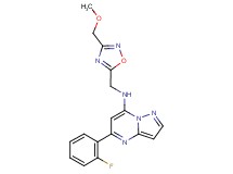 5-(2-fluorophenyl)-N-{[3-(methoxymethyl)-1,2,4-oxadiazol-5-yl]methyl}pyrazolo[1,5-a]pyrimidin-7-amine