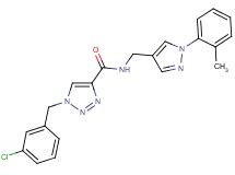 1-(3-chlorobenzyl)-N-{[1-(2-methylphenyl)-1H-pyrazol-4-yl]methyl}-1H-1,2,3-triazole-4-carboxamide