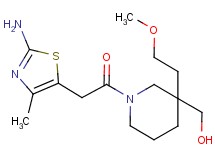 [1-[(2-amino-4-methyl-1,3-thiazol-5-yl)acetyl]-3-(2-methoxyethyl)-3-piperidinyl]methanol