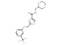 N-(1,4-dioxan-2-ylmethyl)-2-{[3-(trifluoromethyl)phenoxy]methyl}-1,3-oxazole-4-carboxamide