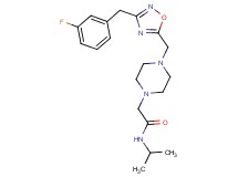 2-(4-{[3-(3-fluorobenzyl)-1,2,4-oxadiazol-5-yl]methyl}-1-piperazinyl)-N-isopropylacetamide