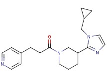 4-(3-{3-[1-(cyclopropylmethyl)-1H-imidazol-2-yl]-1-piperidinyl}-3-oxopropyl)pyridine