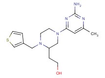 2-[4-(2-amino-6-methyl-4-pyrimidinyl)-1-(3-thienylmethyl)-2-piperazinyl]ethanol