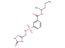 N-(1-methylbutyl)-3-({[(5-oxo-4,5-dihydro-1H-1,2,4-triazol-3-yl)methyl]amino}sulfonyl)benzamide