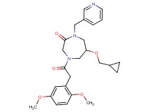 6-(cyclopropylmethoxy)-4-[(2,5-dimethoxyphenyl)acetyl]-1-(3-pyridinylmethyl)-1,4-diazepan-2-one