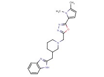2-[(1-{[5-(1,5-dimethyl-1H-pyrrol-2-yl)-1,3,4-oxadiazol-2-yl]methyl}piperidin-3-yl)methyl]-1H-benzimidazole