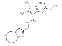 5-methoxy-1,2-dimethyl-N-(5,6,7,8-tetrahydro-4H-pyrazolo[1,5-a][1,4]diazepin-2-ylmethyl)-1H-indole-3-carboxamide hydrochloride