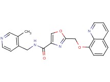 N-[(3-methyl-4-pyridinyl)methyl]-2-[(8-quinolinyloxy)methyl]-1,3-oxazole-4-carboxamide