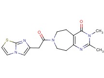 7-(imidazo[2,1-b][1,3]thiazol-6-ylacetyl)-2,3-dimethyl-3,5,6,7,8,9-hexahydro-4H-pyrimido[4,5-d]azepin-4-one