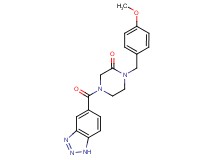 4-(1H-1,2,3-benzotriazol-5-ylcarbonyl)-1-(4-methoxybenzyl)-2-piperazinone