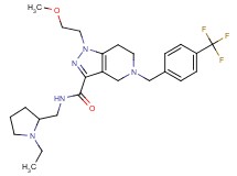 N-[(1-ethyl-2-pyrrolidinyl)methyl]-1-(2-methoxyethyl)-5-[4-(trifluoromethyl)benzyl]-4,5,6,7-tetrahydro-1H-pyrazolo[4,3-c]pyridine-3-carboxamide
