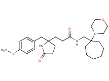 3-{2-[4-(methylthio)benzyl]-5-oxo-2-pyrrolidinyl}-N-{[1-(4-morpholinyl)cycloheptyl]methyl}propanamide