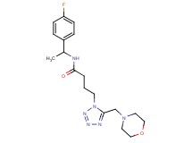N-[1-(4-fluorophenyl)ethyl]-4-[5-(4-morpholinylmethyl)-1H-tetrazol-1-yl]butanamide
