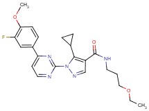 5-cyclopropyl-N-(3-ethoxypropyl)-1-[4-(3-fluoro-4-methoxyphenyl)-2-pyrimidinyl]-1H-pyrazole-4-carboxamide
