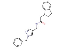 N-[(1-benzyl-1H-pyrazol-4-yl)methyl]-2-(2,3-dihydro-1H-inden-1-yl)acetamide