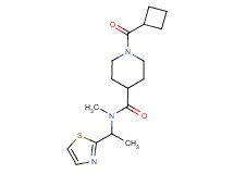 1-(cyclobutylcarbonyl)-N-methyl-N-[1-(1,3-thiazol-2-yl)ethyl]-4-piperidinecarboxamide