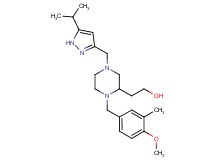 2-[4-[(5-isopropyl-1H-pyrazol-3-yl)methyl]-1-(4-methoxy-3-methylbenzyl)-2-piperazinyl]ethanol