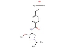 4-(3-hydroxy-3-methylbutyl)-N-[(3S*,4S*)-1-isopropyl-4-methoxy-3-pyrrolidinyl]benzamide