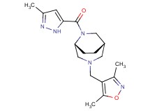 (1S*,5R*)-3-[(3,5-dimethyl-4-isoxazolyl)methyl]-6-[(3-methyl-1H-pyrazol-5-yl)carbonyl]-3,6-diazabicyclo[3.2.2]nonane
