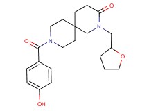 9-(4-hydroxybenzoyl)-2-(tetrahydrofuran-2-ylmethyl)-2,9-diazaspiro[5.5]undecan-3-one