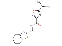 5-isopropyl-N-(4,5,6,7-tetrahydro-1,3-benzothiazol-2-ylmethyl)-3-isoxazolecarboxamide