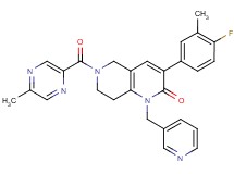 3-(4-fluoro-3-methylphenyl)-6-[(5-methyl-2-pyrazinyl)carbonyl]-1-(3-pyridinylmethyl)-5,6,7,8-tetrahydro-1,6-naphthyridin-2(1H)-one