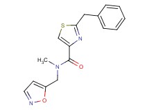 2-benzyl-N-(isoxazol-5-ylmethyl)-N-methyl-1,3-thiazole-4-carboxamide