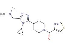 ({4-cyclopropyl-5-[1-(1,3-thiazol-4-ylcarbonyl)piperidin-4-yl]-4H-1,2,4-triazol-3-yl}methyl)dimethylamine