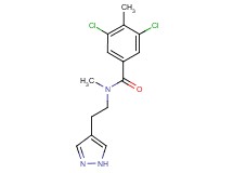 3,5-dichloro-N,4-dimethyl-N-[2-(1H-pyrazol-4-yl)ethyl]benzamide