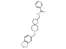 N-{[8-(1,3-benzodioxol-5-ylmethyl)-1-oxa-8-azaspiro[4.5]dec-2-yl]methyl}nicotinamide