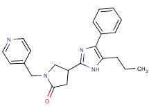 4-(4-phenyl-5-propyl-1H-imidazol-2-yl)-1-(4-pyridinylmethyl)-2-pyrrolidinone