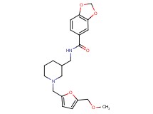 N-[(1-{[5-(methoxymethyl)-2-furyl]methyl}-3-piperidinyl)methyl]-1,3-benzodioxole-5-carboxamide