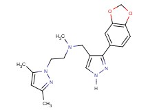 N-{[3-(1,3-benzodioxol-5-yl)-1H-pyrazol-4-yl]methyl}-2-(3,5-dimethyl-1H-pyrazol-1-yl)-N-methylethanamine