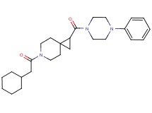 6-(cyclohexylacetyl)-1-[(4-phenyl-1-piperazinyl)carbonyl]-6-azaspiro[2.5]octane