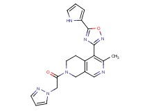 6-methyl-2-(1H-pyrazol-1-ylacetyl)-5-[5-(1H-pyrrol-2-yl)-1,2,4-oxadiazol-3-yl]-1,2,3,4-tetrahydro-2,7-naphthyridine