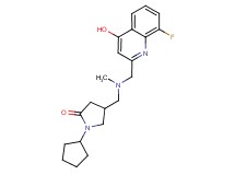 1-cyclopentyl-4-{[[(8-fluoro-4-hydroxyquinolin-2-yl)methyl](methyl)amino]methyl}pyrrolidin-2-one