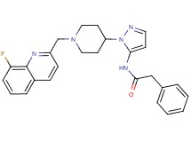N-(1-{1-[(8-fluoro-2-quinolinyl)methyl]-4-piperidinyl}-1H-pyrazol-5-yl)-2-phenylacetamide