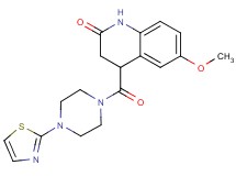 6-methoxy-4-{[4-(1,3-thiazol-2-yl)-1-piperazinyl]carbonyl}-3,4-dihydro-2(1H)-quinolinone