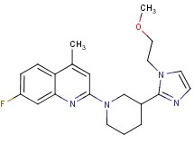 7-fluoro-2-{3-[1-(2-methoxyethyl)-1H-imidazol-2-yl]piperidin-1-yl}-4-methylquinoline