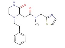N-methyl-2-[3-oxo-1-(2-phenylethyl)-2-piperazinyl]-N-(1,3-thiazol-2-ylmethyl)acetamide