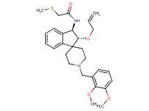 N-[(2R*,3R*)-2-(allyloxy)-1'-(2,3-dimethoxybenzyl)-2,3-dihydrospiro[indene-1,4'-piperidin]-3-yl]-2-(methylthio)acetamide