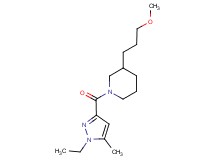 1-[(1-ethyl-5-methyl-1H-pyrazol-3-yl)carbonyl]-3-(3-methoxypropyl)piperidine