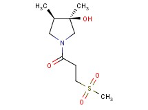(3R*,4R*)-3,4-dimethyl-1-[3-(methylsulfonyl)propanoyl]-3-pyrrolidinol