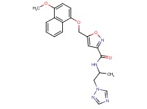 5-{[(4-methoxy-1-naphthyl)oxy]methyl}-N-[1-methyl-2-(1H-1,2,4-triazol-1-yl)ethyl]-3-isoxazolecarboxamide