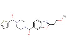 2-(2-methoxyethyl)-6-{[4-(2-thienylcarbonyl)-1-piperazinyl]carbonyl}-1,3-benzoxazole