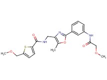 N-[(2-{3-[(methoxyacetyl)amino]phenyl}-5-methyl-1,3-oxazol-4-yl)methyl]-5-(methoxymethyl)-2-thiophenecarboxamide